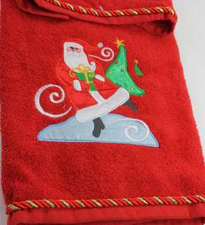 Piece Holiday Christmas Bath Towel Hand Towel Washcloth Set 100% 