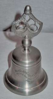 CROWN & ROSE 8 of the 12 DAYS OF CHRISTMAS PEWTER BELLS  