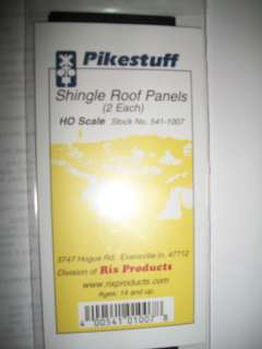   Shingle Roof Panels Black Plastic HO Scale 2 Sheets Very Nice  