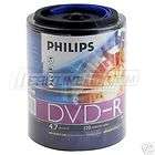 100 Philips 16X DVD R Branded Blank Media on Spindle  