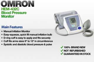 Omron HEM 432C Inflatable Blood Pressure Monitor  