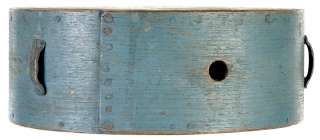 Early Painted Wooden American Militia Canteen  