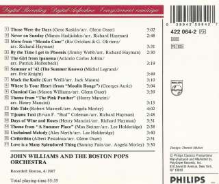   Jukebox John Williams and the Boston Pops   CD 028942206427  