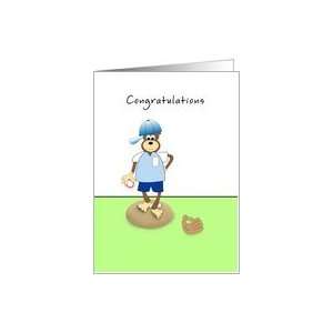  Baseball Congratulations No Hitter with Monkey Card 