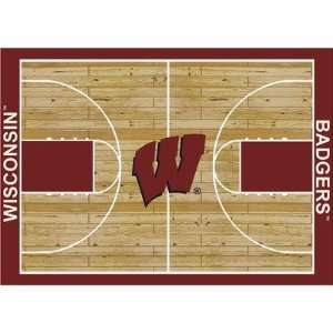   College Court Wisconsin Badgers Rug Size 5 4x7 8 