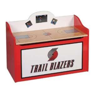    Portland Trail Blazers NBA Wooden Toy Chest