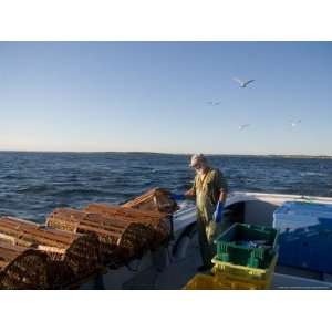  A Lobsterman Prepares to Release His Traps Photographic 