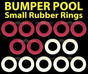 Rubber Rings for Bumper Pool Table 7 Red & 7 White  