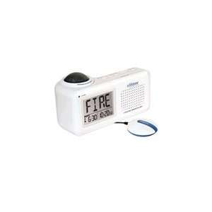 Lifetone Bedside Fire Alarm & Clock With Super Shaker 