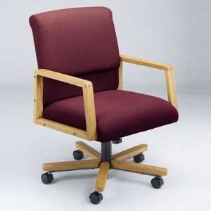   Low Back Chair Finish Cherry, Material Context Lake Fabric Office
