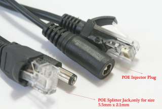 PoE Power Over Ethernet Injector Splitter Cable Adapter Kit  