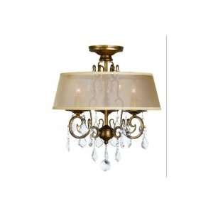  World Imports Lighting Belle Marie 3 Light Flush Mount 