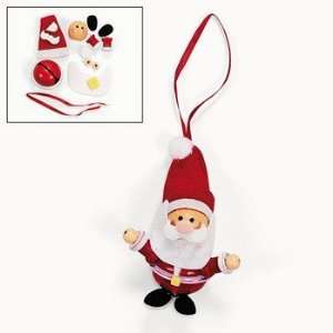    12 Jingle Bell Santa Claus Ornament Craft Kits Toys & Games