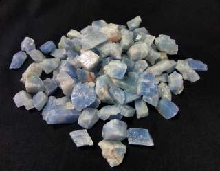 CHOICE 1lb Lot of BLUE CALCITE Crystal Mexico Cabbing Tumbling CM1 33 