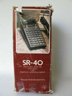 Vintage Texas Instruments SR 40 Electronic Slide Rule Calculator. A 