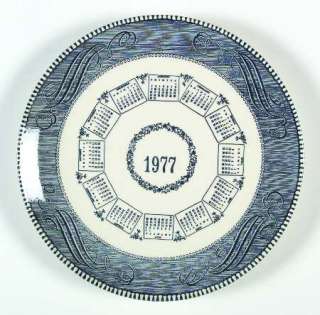 Royal CURRIER & IVES BLUE 1977 Calendar Plate 2234837  