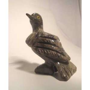  Soapstone Bird Figurine 3.25h Bird Stone Carving 