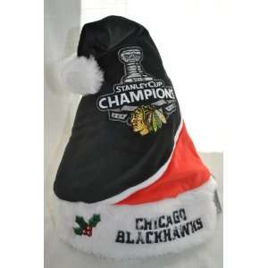 Chicago Blackhawks Stanley Cup champions SWOOP COLORBLOCK SANTA hat