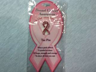 Breast Cancer Awareness Pink Crystal Tac Pin  