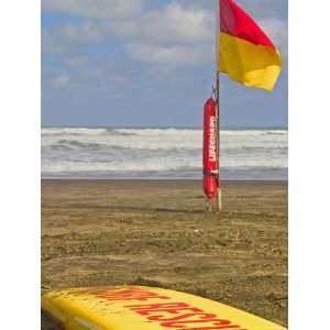  Life Guard Board with Flag, Karekare Beach Photographic 