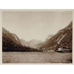  1926 Ocean Falls Harbor British Columbia Photogravure 