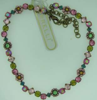 Sorrelli Pink Carnation necklace NBE2AGPIC  