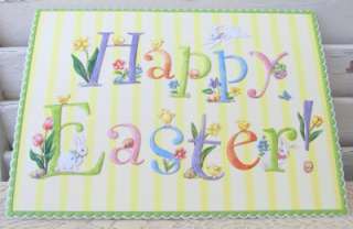 Carol Wilson Happy Easter Card, Playful Bunnies and Chicks, Spring 