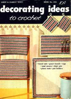 Crochet PATTERNS Kitchen BATH Rug EDGING Seat COVER  