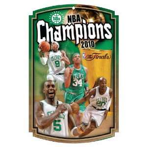  Boston Celtics 2010 NBA Champions Wood Sign Sports 