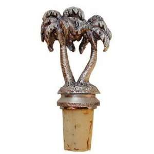  Palm Trees Collectible Pewter Wine Bottle Stopper Kitchen 