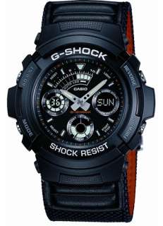 Brand New Black Casio G Shock Cloth Strap Digital Mens Sport Watch 