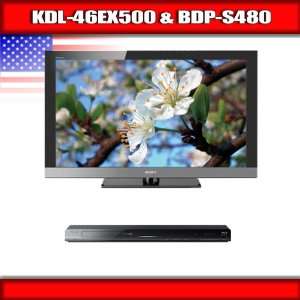 Sony KDL 46EX500   46 BRAVIA LCD TV + Sony BDP S480   3D 