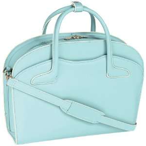   Blue Leather Ladies Briefcase McKlein Womens Briefcases Electronics