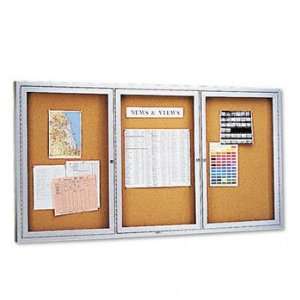 Enclosed Indoor Cork Bulletin Board with Hinged Doors BOARD,BULLETIN 