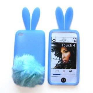 Bunny Skin Case With Furry Tail for Apple iPod Touch 4th Generation 