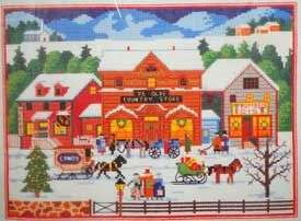 Christmas Village  Charles Wysocki Cross Stitch Kit NIP  