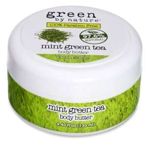 Green By Nature Body Butter, Mint Green Tea, 4.40 Ounce Tub (Pack of 2 