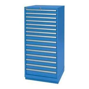  Lista® 15 Drawer Standard Width Cabinet   Blue, Keyed 