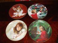 Donald Zolan Children at Christmas Lot of 4 Collectors Plates  