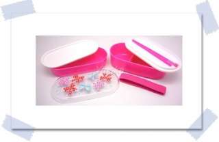 Bento Girls Ribbon Bow Lunch Box+Bag+Belt+Chopsticks  