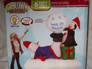 NEW 6 Lighted Animated Christmas Airblown Inflatable  