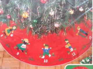 Bucilla Twelve 12 Days of Christmas Tree Skirt Kit NEW 45  