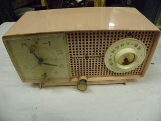 1950s Vintage GE Party Pink Clock Radio Model 437B AWESOME  