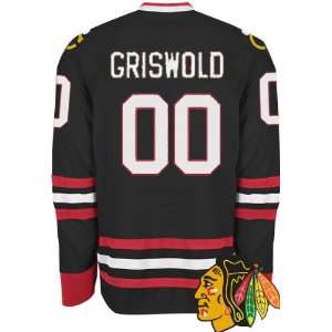 Chicago Blackhawks NHL Jerseys #00 Clark Griswold Hockey BLACK Jersey 