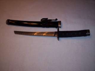 Collectible Samurai Sword BLACK Stainless Blade Knife  
