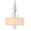 NEW 2 Light Flush Mount Ceiling Lighting Fixture, Chrome Opal Satin 