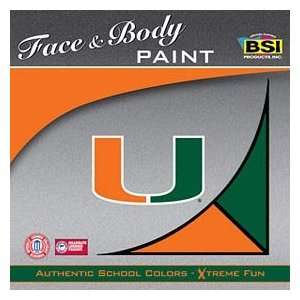  Miami Hurricanes Face Paint, Catalog Category NCAA 