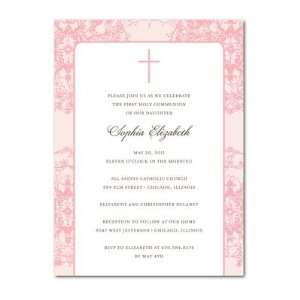Communion Invitations   Cathedral Ceiling Girl By Le Papier Boutique