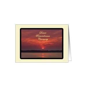 Donor Remembrance Ceremony Invitations, photo of a beautiful sunset 
