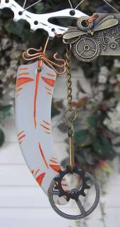   Art Dreamcatcher Glass Metal Copper Dragonfly Window/Wall Hanging Gear